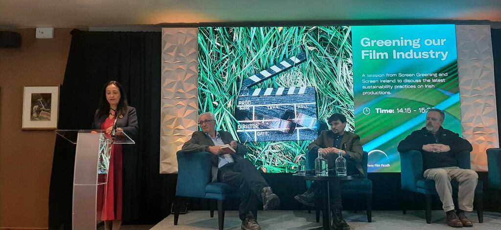 Minister Martin addresses the greening the film industry event in Galway.