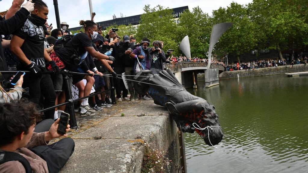 Recriminations over public monuments, like the statue of slave trader Edward Colston in Bristol,  are nothing new. Photograph: Ben Birchall/PA