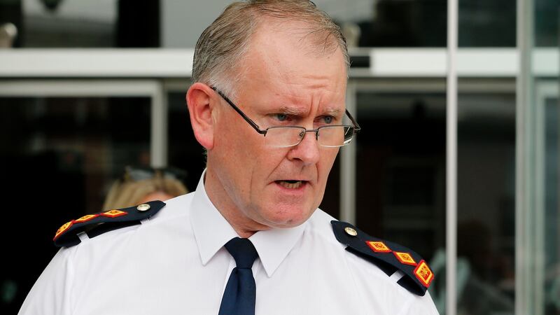 Garda Chief Supt Christy Mangan speaks to the media after Aaron Brady was convicted of the murder of Garda Adrian Donohoe. Photograph: Crispin Rodwell