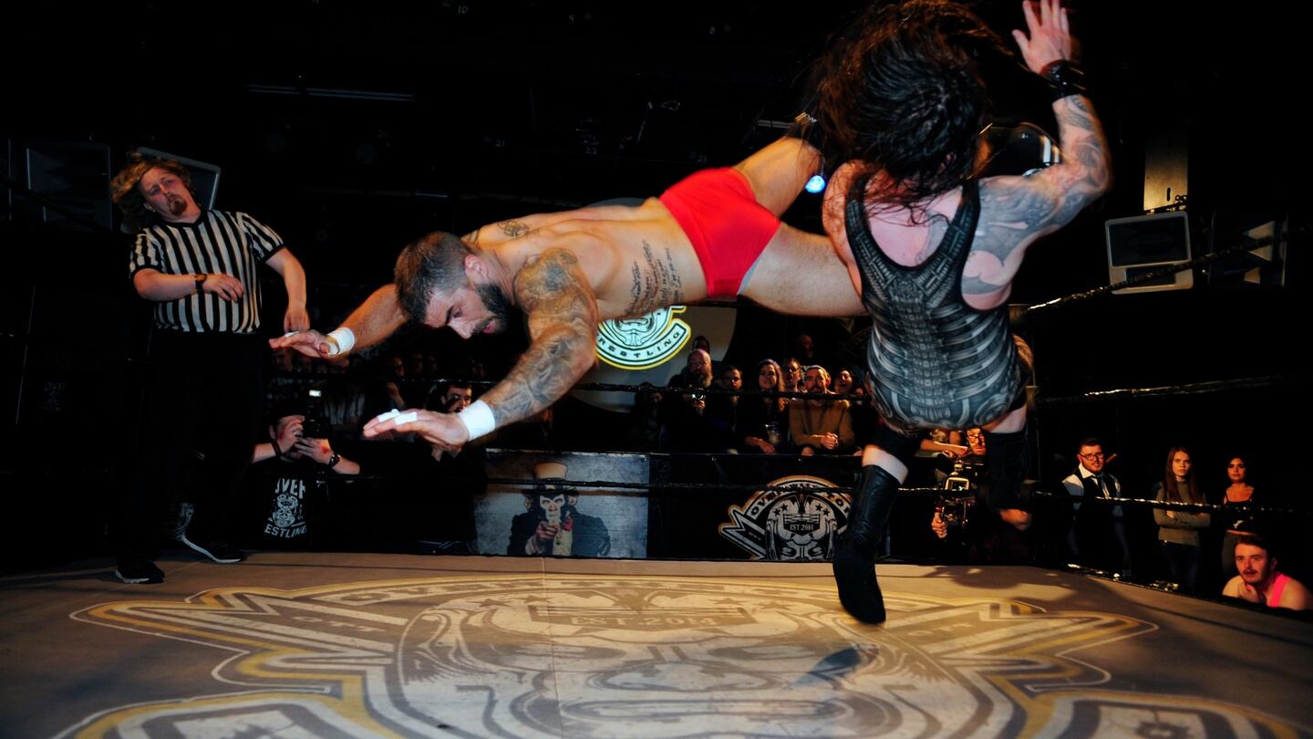 Over The Top wrestling event held in the Tivoli Theatre, Dublin. Photograph: Aidan Crawley