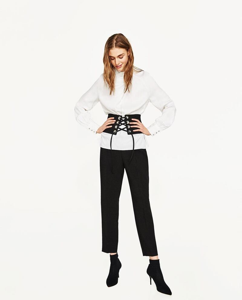 High neck blouse, €29.95, Zara