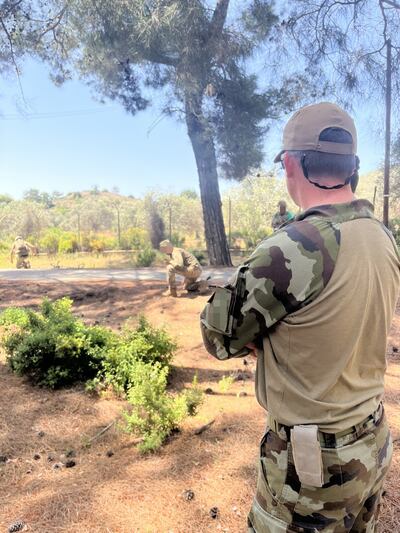 Troops take part in one of the training exercises. Photograph: Irish Defence Forces