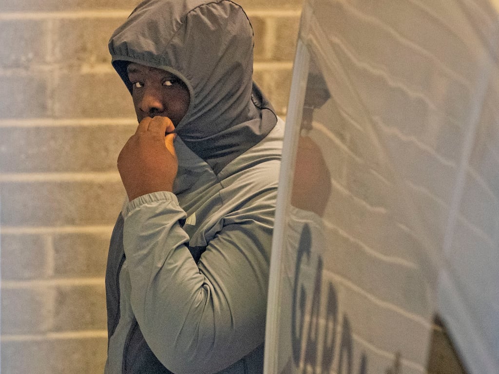 Blanchardstown shooting: David Amah (18) of Hazel Grove, Portrane Road, Donabate at Blanchardstown District Court where he was charged with the murder of Tristan Sherry. Photograph: Collins