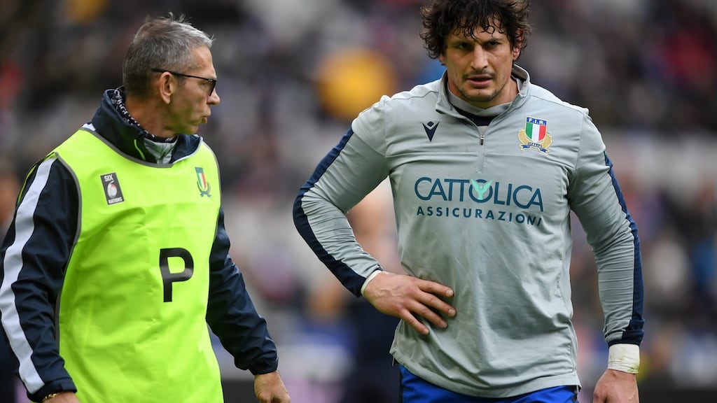 Alessandro Zanni returns to the Italy side for Saturday’s game against Scotland in Rome after pulling out of the side to face France after picking up an injury in the warm-up. Photograph: Photograph: Mike Hewitt/Getty Images