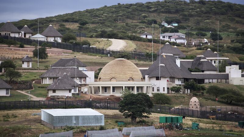 Homestead of former South African president Jacob Zuma in Nkandla: the taxpayer paid for renovations that included a swimming pool, cattle enclosure, chicken-run and amphitheatre. Photograph: Marco Longari/AFP