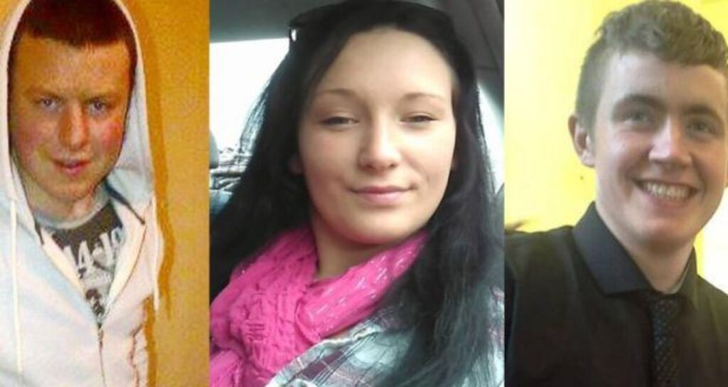 Stephen McGrath, Theresa Robinson and Kaylem Ó Murachaidh perished in a crash in Donegal. Photograph: The Irish Times