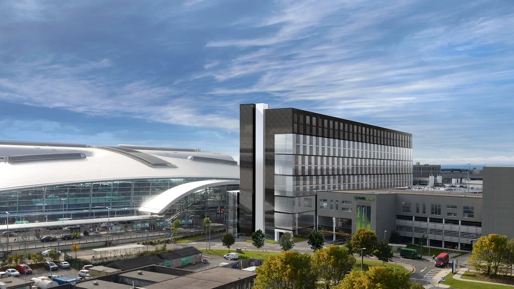 An artist’s impression of new four-star hotel right beside Dublin Airport’s Terminal 2.