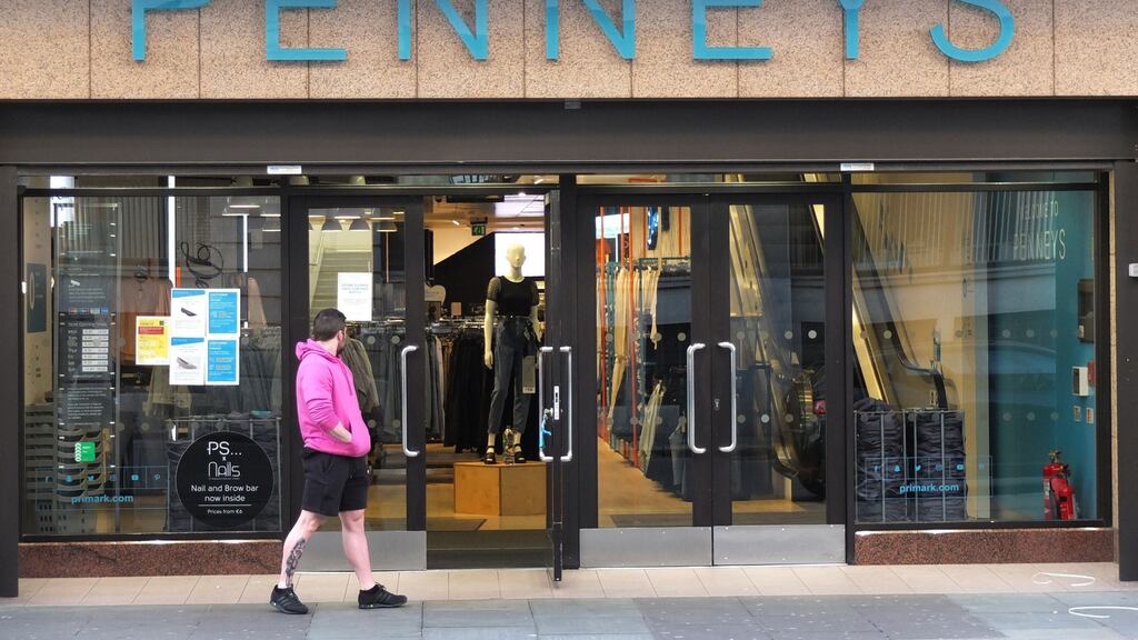Penneys on Dublin’s O’Connell Street last week. The clothing chain said this week it would suspend paying rent on its 37 shops in the Republic. Photograph Nick Bradshaw