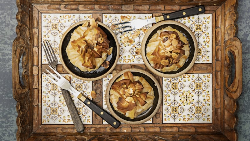 Turnip, brown butter and cheddar tarts. Photograph: Harry Weir