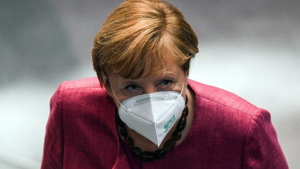 German chancellor Angela Merkel: ‘We are in a dramatic situation that affects us all, without exception.’ Photograph: Filip Singer/EPA