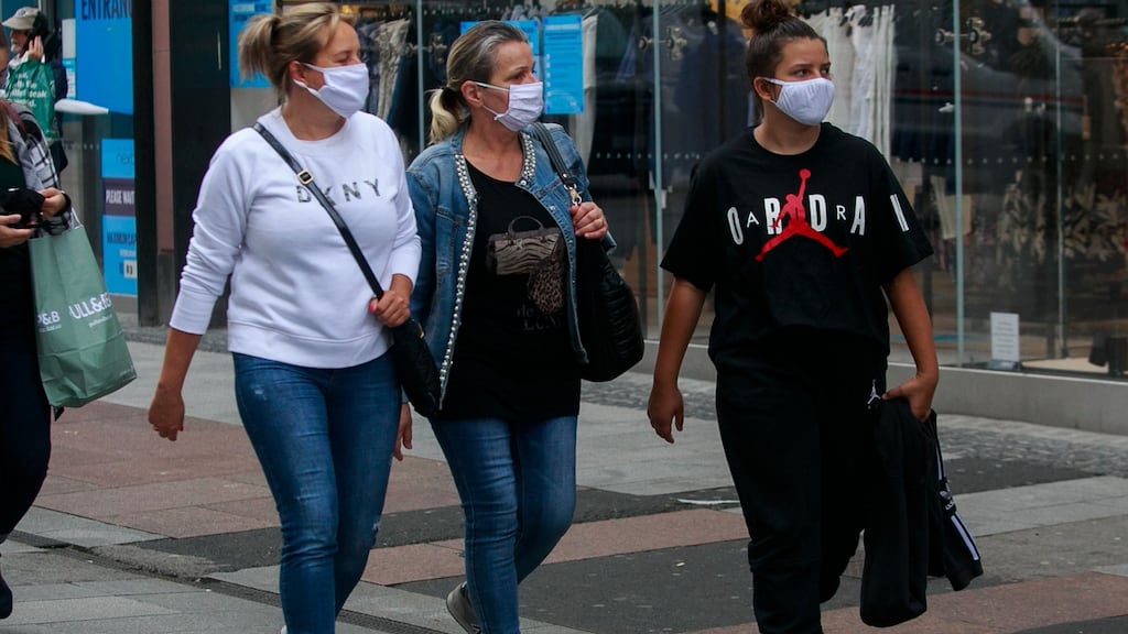 After initial uncertainty about the benefits of masks,  the large majority switched from not wearing them to wearing them in a matter of weeks.  Photograph: Gareth Chaney/Collins