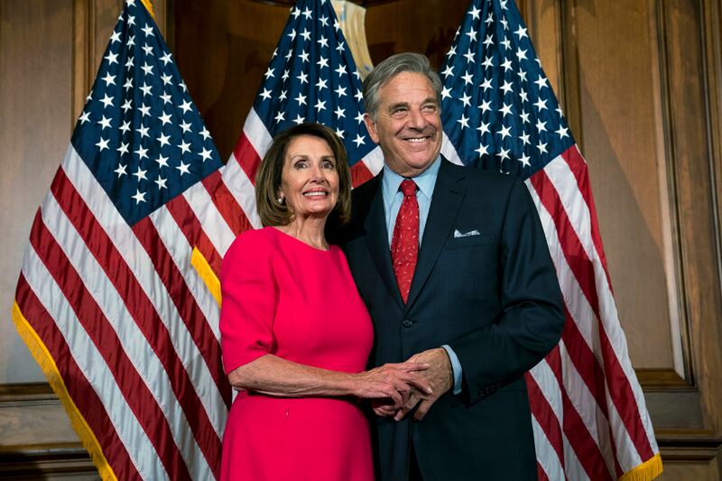 Nancy Pelosi with her husband Paul Pelosi in 2019. Photograph: Doug Mills/The New York Times