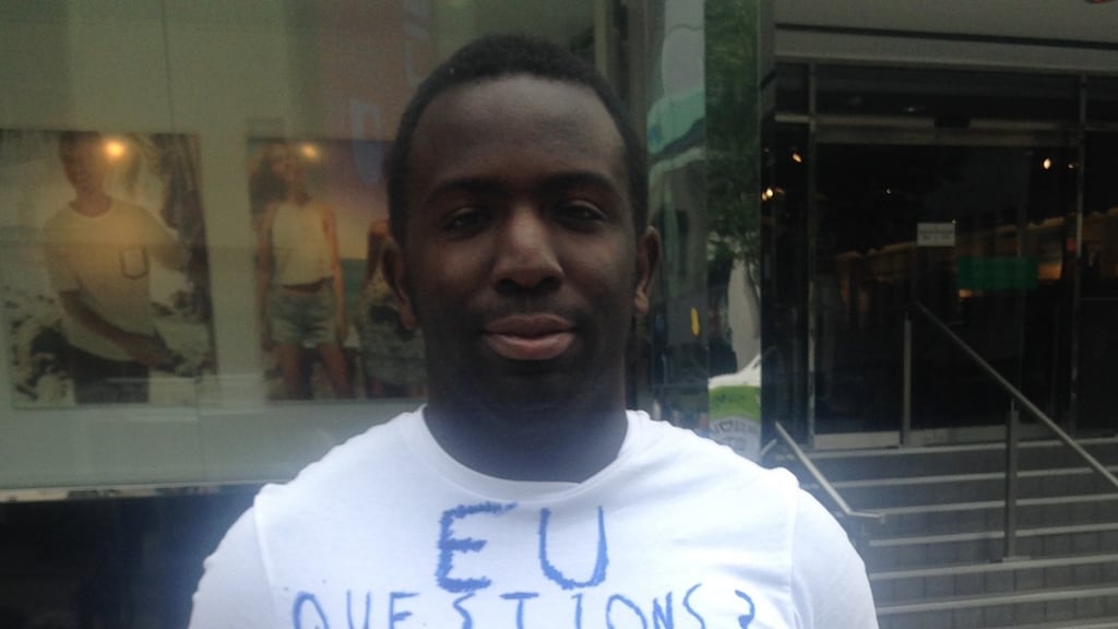 Femi Oluwele outside the Rotunda Birmingham. “A lot of this referendum has been xenophobia disguised as patriotism,” he says. “Even when most economic experts are saying we’d be better to remain, immigration is still being raised as an issue.”