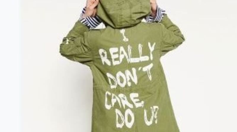 The Zara jacket worn by Melania Trump while boarding a plane to visit immigrant children in Texas