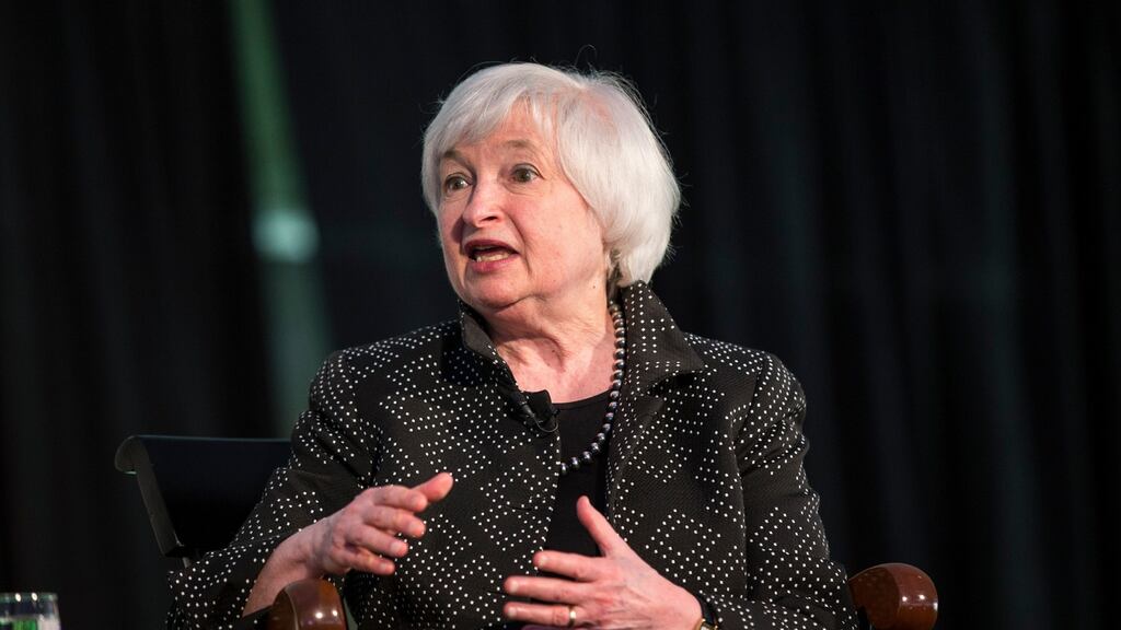 Janet Yellen: the Federal Reserve chairwoman and her other Fed board members had spent most of the last few months trying to soften the markets up for a likely summer interest rate increase. Photograph: Charlie Mahoney/The New York Times