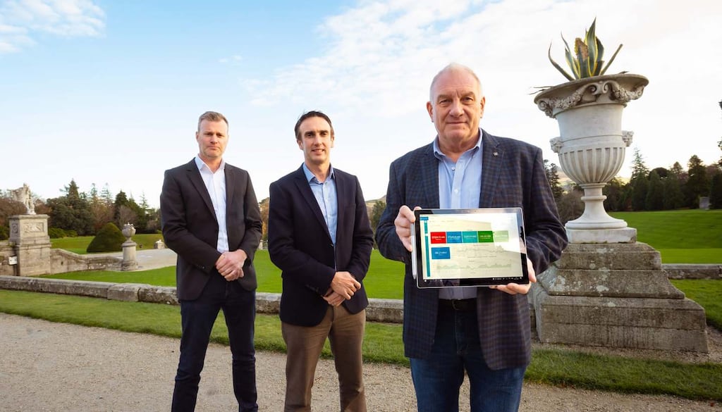 From left to right: Alan Keogh chief executive of Cool Planet Group with Stephen Gallagher; director of strategy and development, SSE energy customer solutions with Sam Alexander, head of demand response at Cool Planet Group.