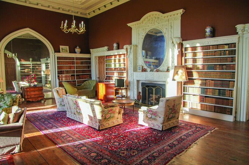 Knockdrin: the 19th-century neo-Gothic house sits on more than 400ha (1,000ac) near Mullingar