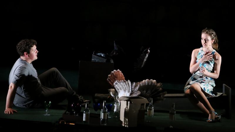 Benjamin Russell and Sarah Richmond on stage in a scene from Owen Wingrave. Photograph: Frances Marshall