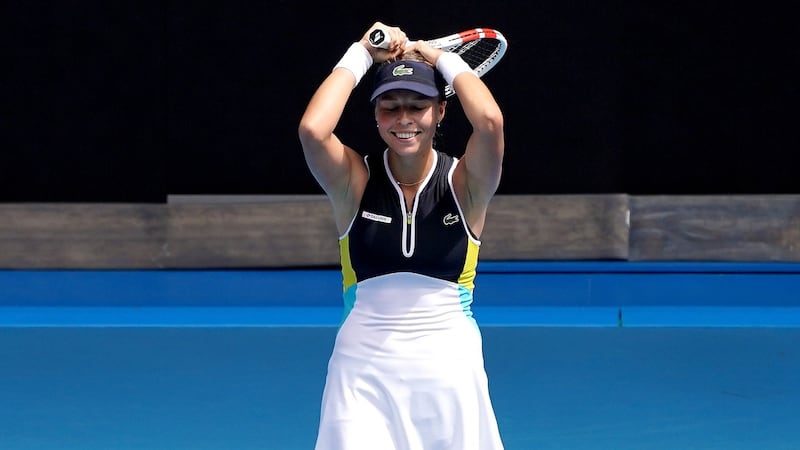 Anett Kontaveit is through to the last-eight in Melbourne after her win over Iga Swiatek. Photograph: Michael Dodge/EPA