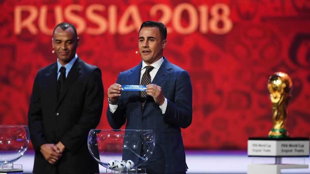Lowest-ranked team Saudi Arabia are drawn against Russia in the 2018 World Cup. The second- and third-lowest ranked teams were also, coincidentally, drawn against Russia. Photograph: Shaun Botterill/Getty Images