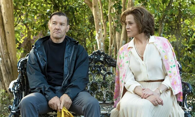 Joel Edgerton and Sigourney Weaver in The Master Gardener