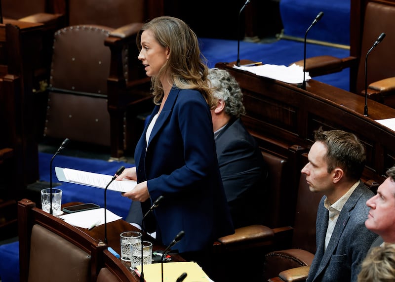 Holly Cairns in the Dáil chamber. Photograph: Maxwell Photography/PA Wire