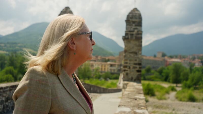 Mary McAleese in episode one of From that Small Island – the Story of the Irish