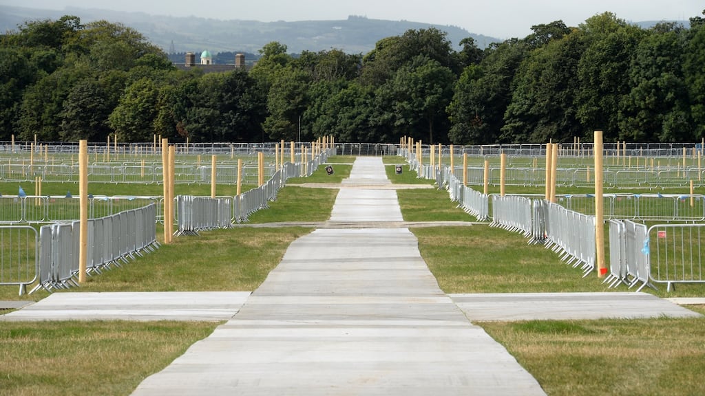 Phoenix Park ahead of visit by Pope Francis for WMOF2018 closing Mass. Photograph: Dara Mac Dónaill / The Irish Times