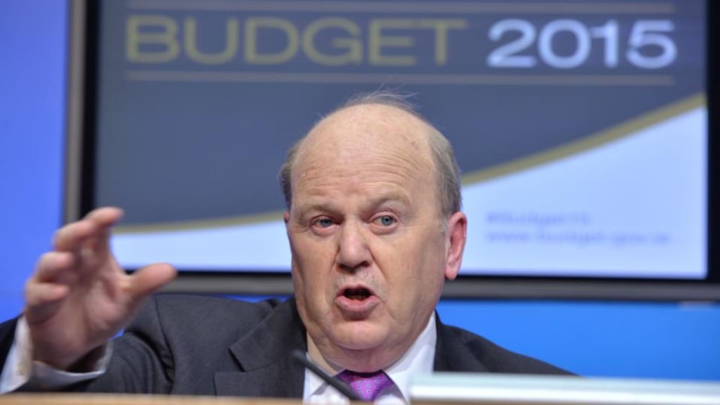 Minister for Finance Michael Noonan is confident that the country on course to achieve a budget deficit below 3 per cent of economic output in 2015, thereby meeting an important target set at the outset of the bailout in the dark days of 2010. Photograph: Alan Betson
