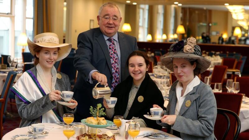 Abortion debate: Ceann Comhairle Seán Ó Fearghaíl – shown launching the Oireachtas Vótáil100 programme of events to mark a century of women’s suffrage – was summoned to decide how much more time TDs would have to discuss the Eighth Amendment. Photograph: Jason Clarke