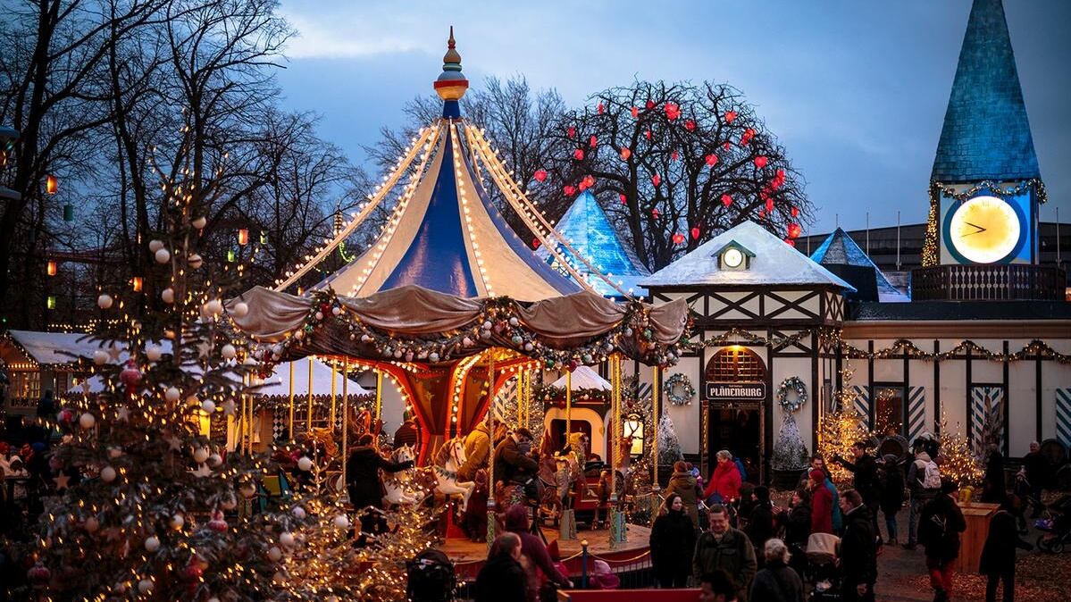 The Tivoli Gardens’ Christmas market in Copenhagen runs from mid-November throughout December.