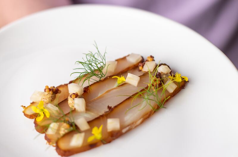 Cured halibut at Goldie