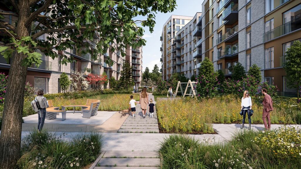 An artist’s impression of the proposed development in Santry