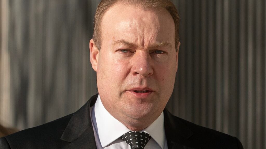 Jim Mansfield jnr has pleaded not guilty to conspiracy to commit false imprisonment and attempting to pervert the course of justice five years ago. Photograph: Collins Courts