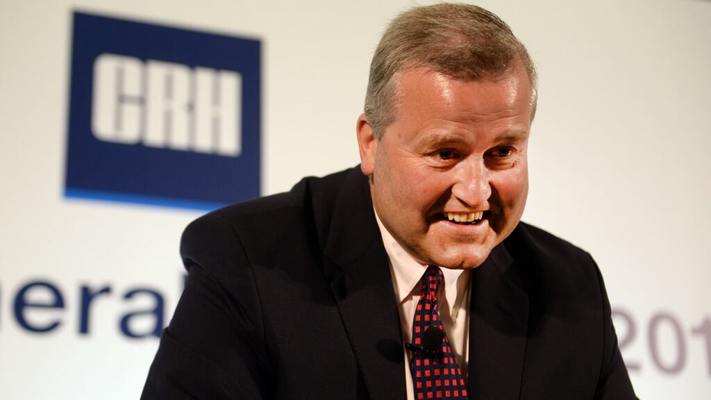 Albert Manifold: CRH’s chief executive called 2016 a year of significant growth. Photograph: Cyril Byrne