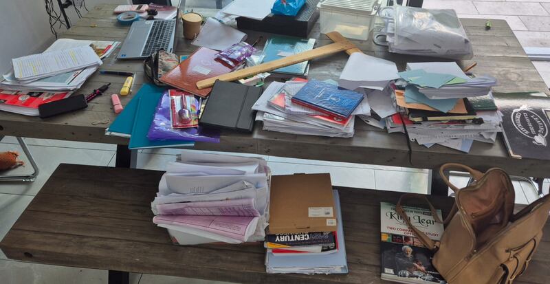 Our kitchen table at the moment.