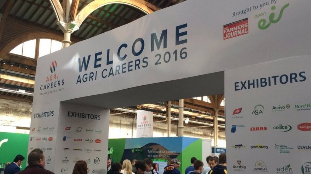 Agri Careers 2016 featured a “jobs wall” displaying more then 1,000 available positions in a diverse range of disciplines, from finance to software development, engineering and food technology. Photograph: Department of Agriculture/Twitter