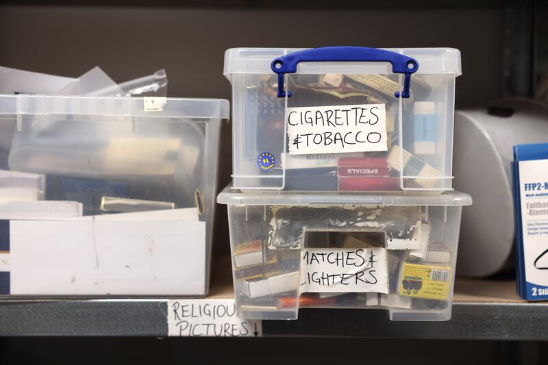 Druid: boxes of props. Photograph: Dara Mac Dónaill