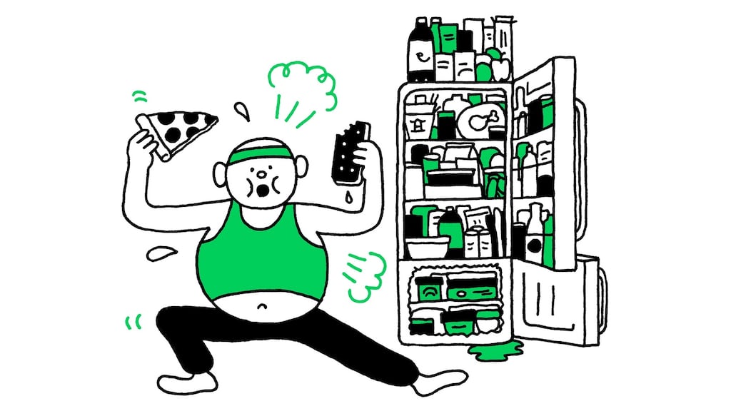 If you’ve gained weight during lockdown, experts advise showing yourself compassion. Illustration: Jordan Awan/The New York Times