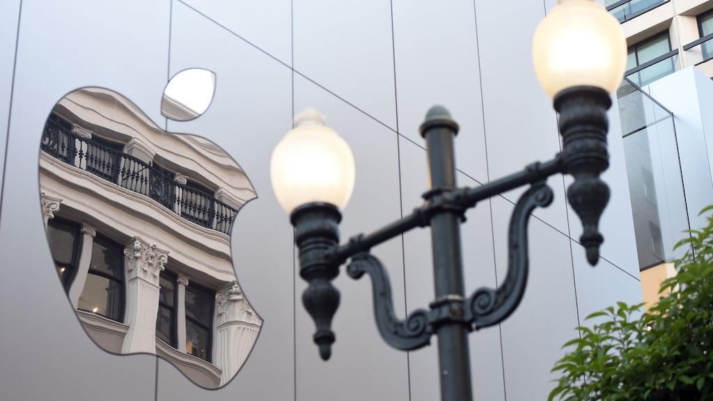 Apple’s ‘active installed base’ grew by 30 per cent over the past two years. Photograph: Getty