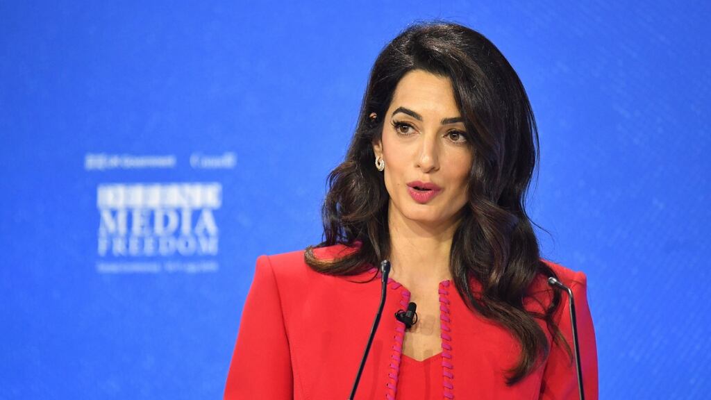 Amal Clooney says she had no alternative but to resign after he made clear the Government would change its position. Photograph: Dominic Lipinski/PA Wire