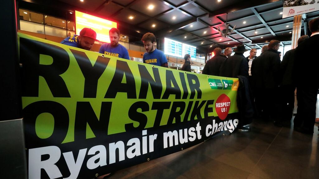 “Contrary to these invented claims, Ryanair has experienced very little industrial action this year from its staff,” the airline argues. Photograph: Yves Herman/File Photo/Reuters