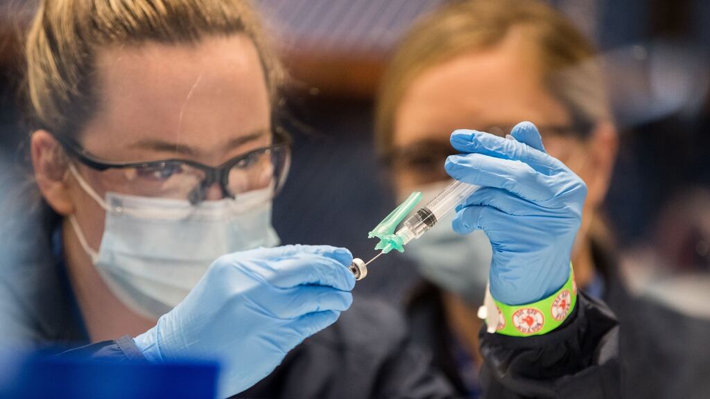 Brussels faces an international backlash over its new controls on vaccine exports. Photograph: Scott Eisen/Getty