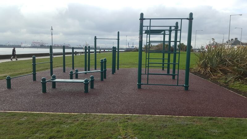 The outdoor gym on the Clontarf Promenade, Dublin 3, features a leg press, dip bars and lat pull-down among other types of equipment