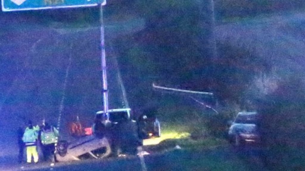 The scene of the crash in Co Limerick in which a three-year-old girl was killed. Phiotograph: Press 22