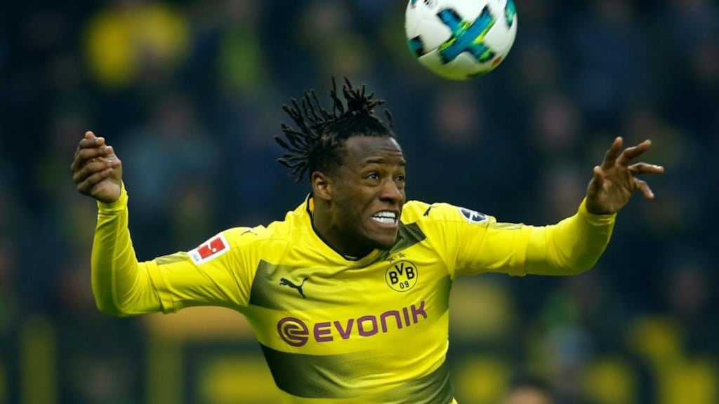 Borussia Dortmund’s Michy Batshuayi in action against Hamburger SV in the Bundesliga. Photograph: Reuters