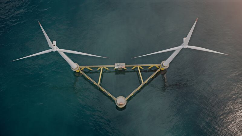 A Hexicon TwinWind designed for use in a floating offshore wind farm.