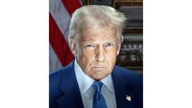 Why is Donald Trump glaring in his inauguration portrait?