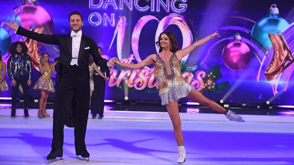 Alexander Demetriou and Maura Higgins during the Dancing on Ice 2019 photocall at ITV Studios on December 9th. Photograph: Stuart C. Wilson/Getty Images