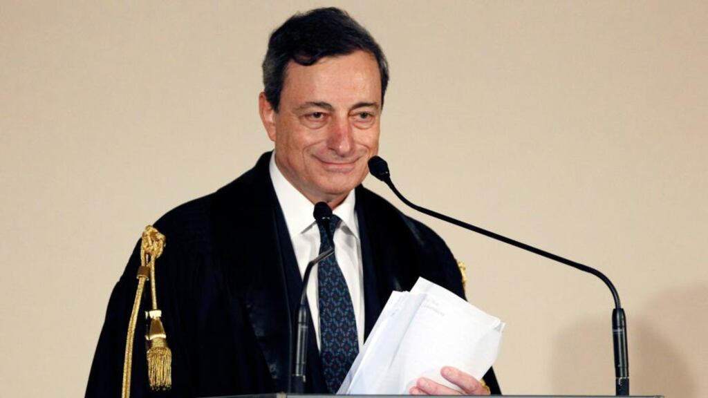 European Central Bank president Mario Draghi departed from a prepared speech yesterday to reiterate the central bank’s readiness to cut interest rates again